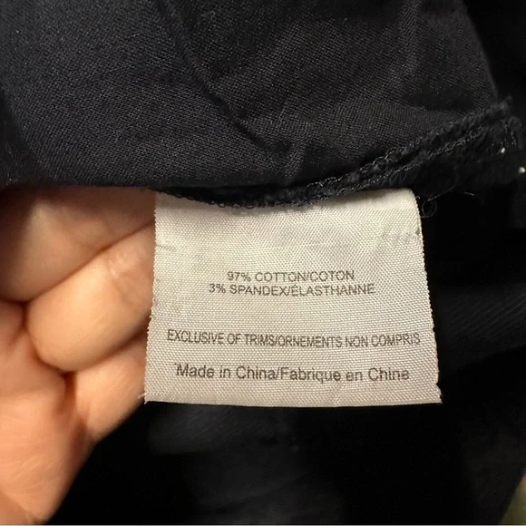 Tory Burch Navy Blue Cotton Pockets Pants Size 14 - Picture 8 of 9